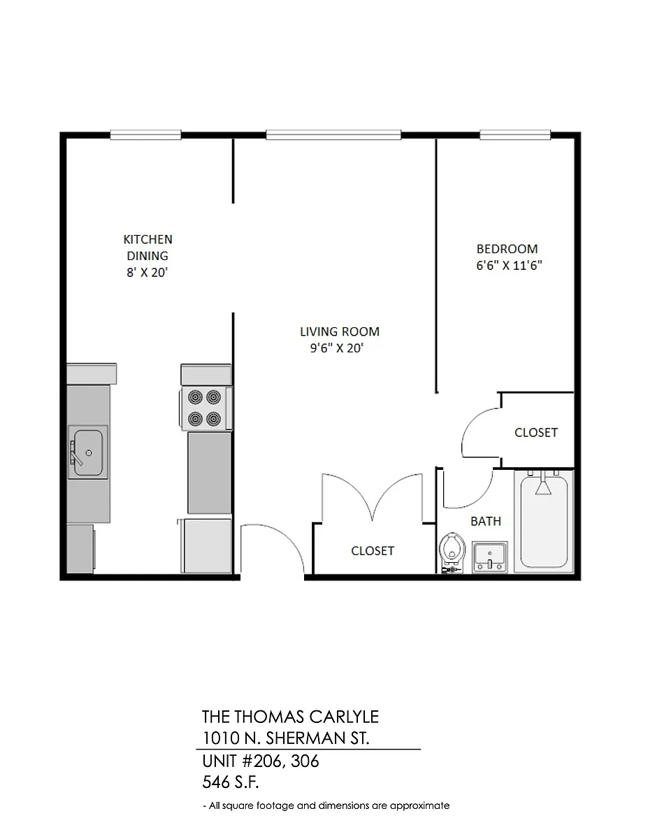 Floor plan Studio + Den
