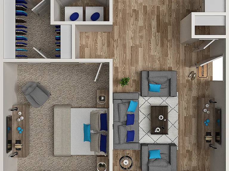 One Bedroom One Bathroom One Bedroom One Bathroom