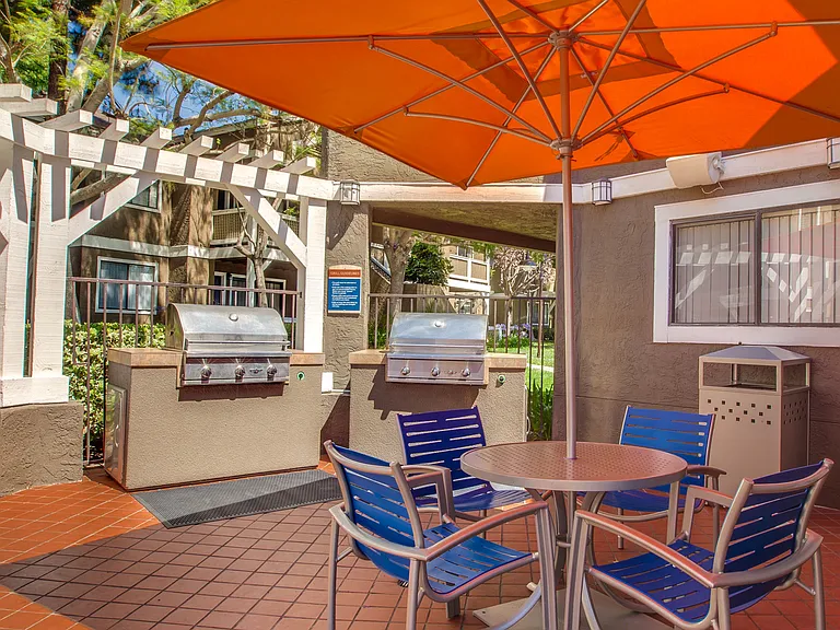 Rent out the full kitchen cabana located alongside one of our pools
