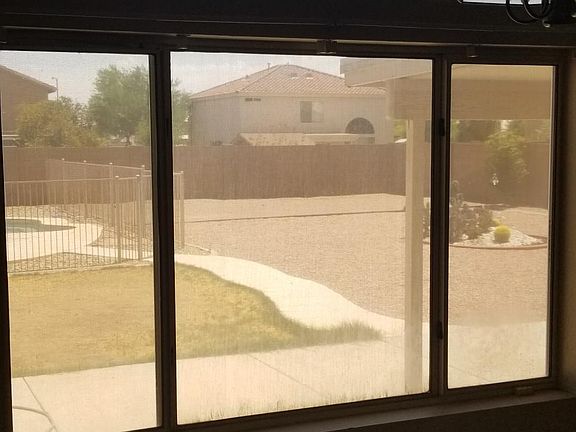 Dinning Room window view to backyard