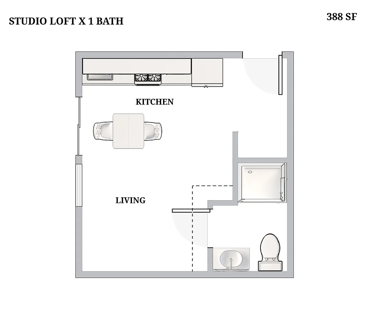 Floor plan Studio Loft