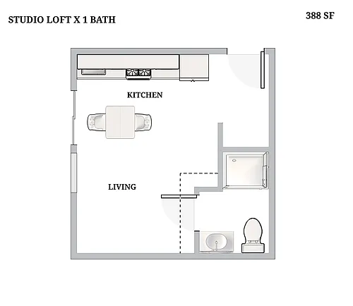 Floor plan Studio Loft