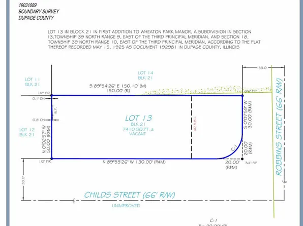 LOT 19 Robbins St, Winfield, IL 60190