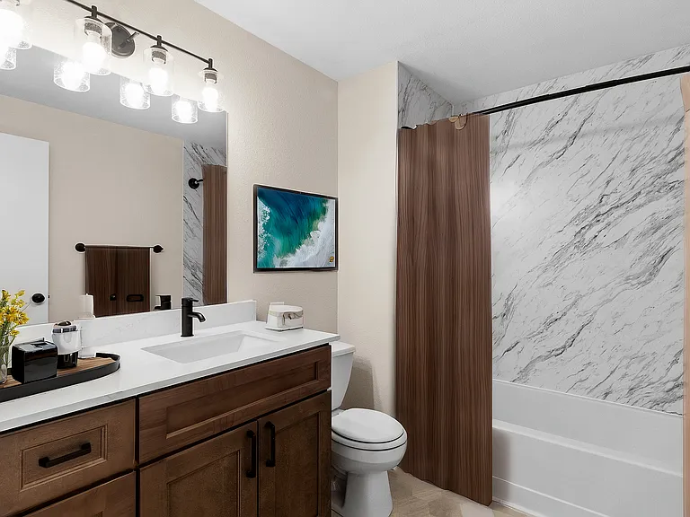 Experience luxury in daily living with this elegantly designed bathroom space. Experience luxury in daily living with this elegantly designed bathroom space.