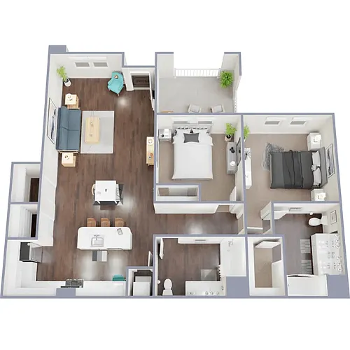 Floor plan Two Bedroom