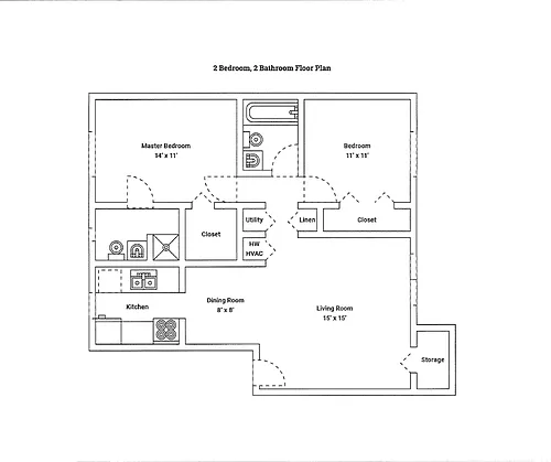 Floor plan Two Bedroom