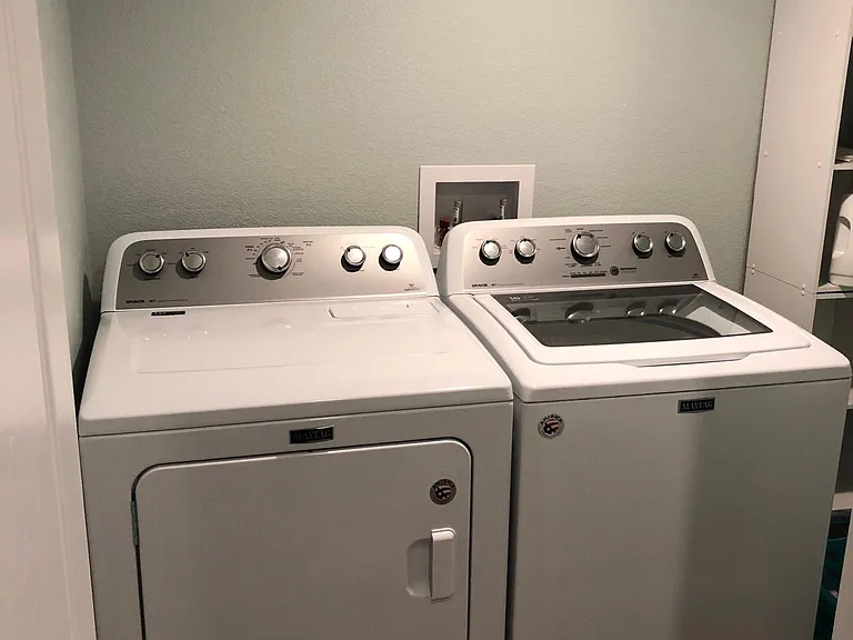 Laundry room in basement