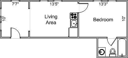 Main Floorplan For 110 Rosemary Ave. #2