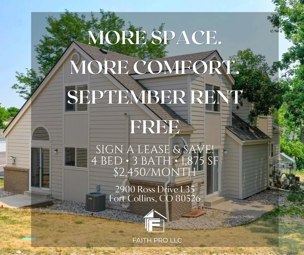 Move In Now & Get September FREE! | 4-Bedroom Townhome — Photo 1