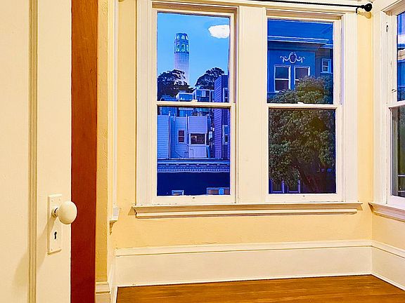 Bedroom with view of Coit Tower