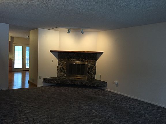 Living room with fireplace