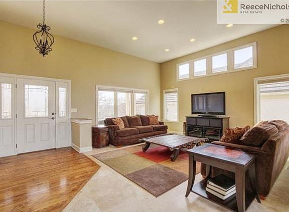 Living room with floor to ceiling windows!