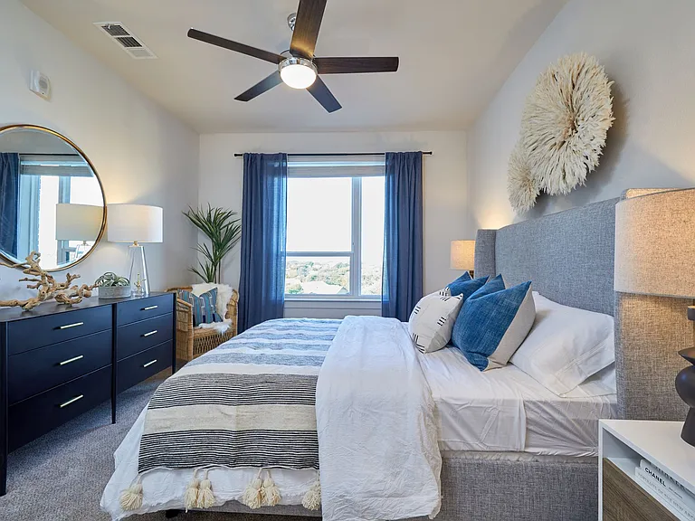 Nice size Bedroom with Window and Ceiling Fan