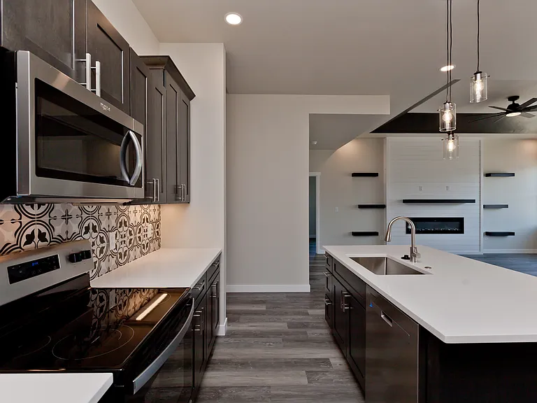Kitchen - open to living and dining