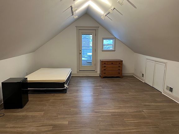 Bedroom looking east towards the private exterior deck