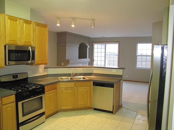Kitchen open to living room