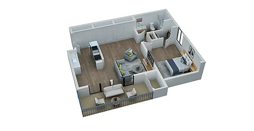 Floor plan Solstice Elite with Washer/Dryer