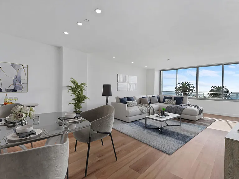 Living Room and Dining Room with ocean views Model Unit floor plan A - 1,809 SF