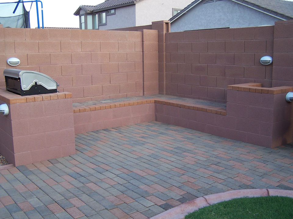 BBQ area with Bench
