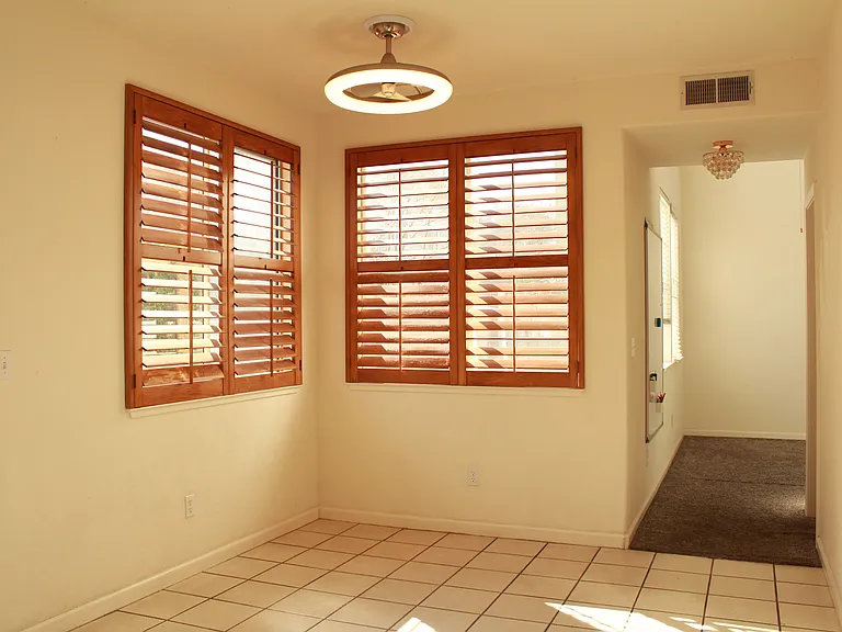 spacious and bright dinning room conects to the kitchen