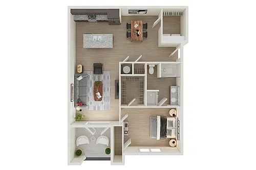 Floor plan 1 Bedroom Standard