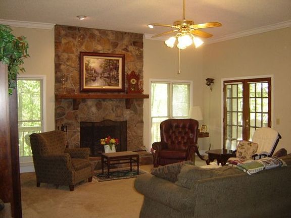 Family Room with Masonry Fireplace