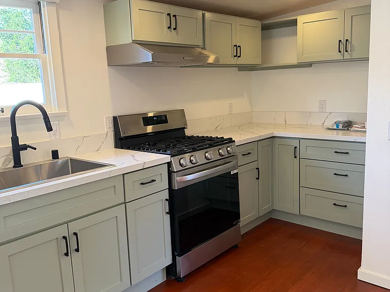 Everything new: counter top, cabinets, appliances.