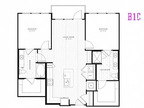 Floor plan B1C