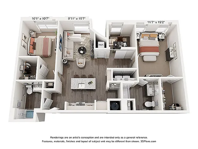 Floor plan 2B2 Caravaggio
