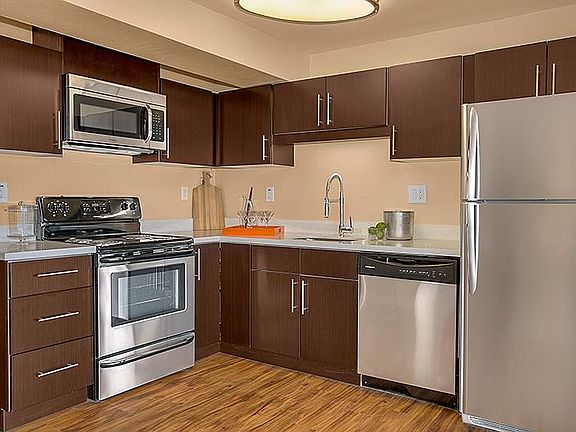 Newly renovated kitchen with stainless steel appliances