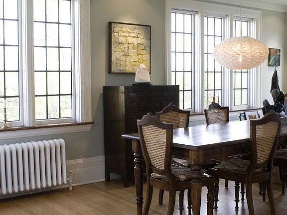 This dining room is the perfect compliment to the living room. It could also be used as a sunroom wi