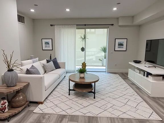 Living room virtually staged