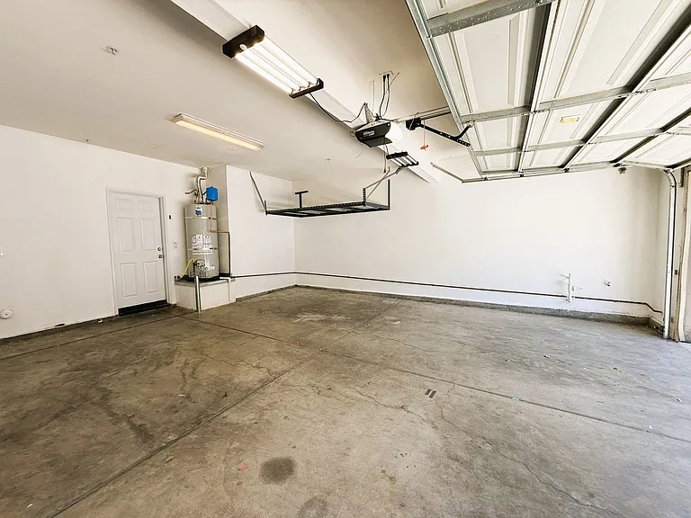 Garage with additional storage rack
