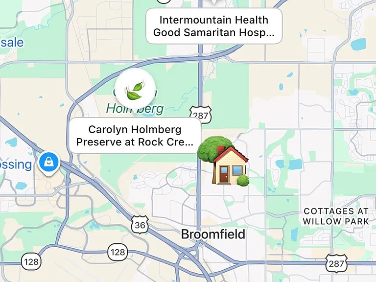 Close proximity to Good Samaritan hospital, Louisville, Lafayette, several beautiful hiking/biking/walking trails.
Quick access to Hwy 287 
Close to E-470 (quick access to the Denver International Airport).