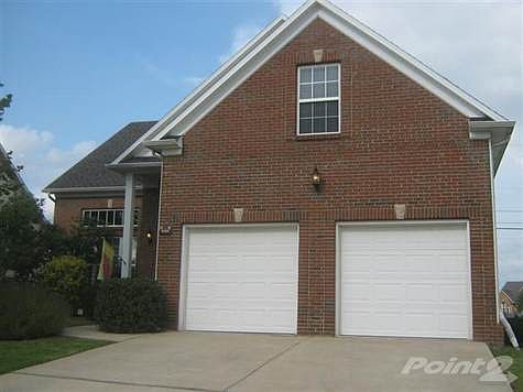 Large two car garage.