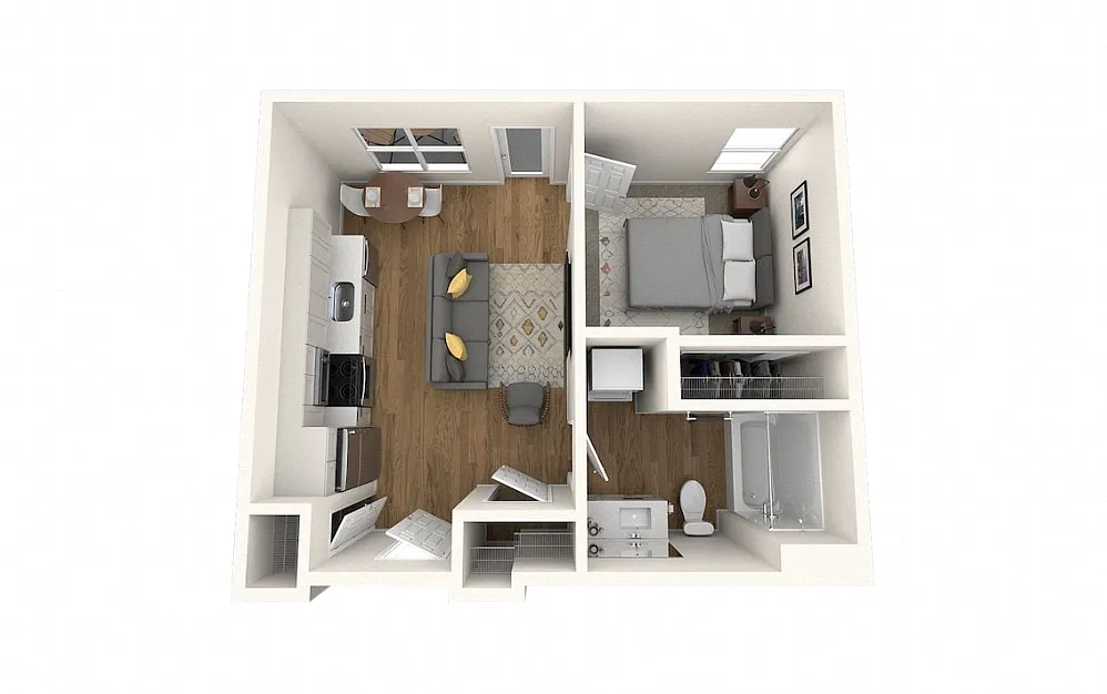 Floor plan 1-Bedroom L