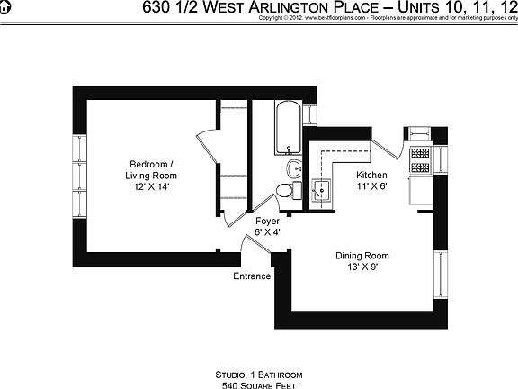 5th image of 630 W Arlington Pl #12