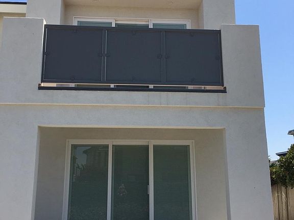 Living room patio and master bedroom balcony.