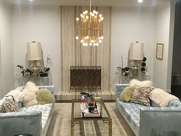 Living Room w/Marble Firepla