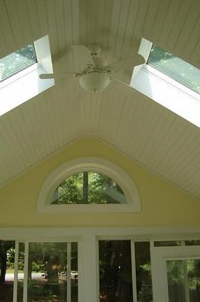 High ceiling and sky lights