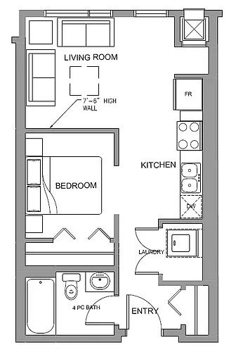 Floor plan Bachelor A