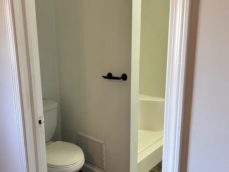 Bathroom new flooring and very nice.