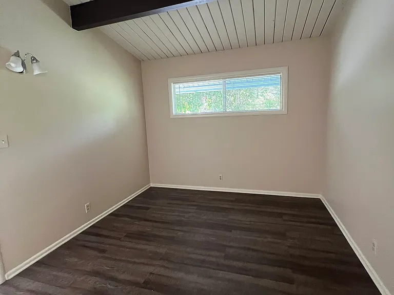 this is looking into the bedroom from the bathroom