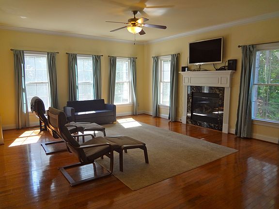 Living room with fireplace