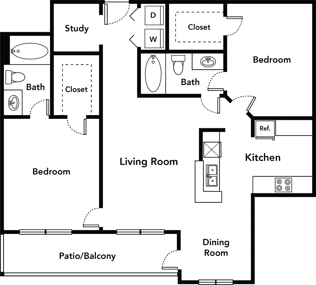 Floor plan B - The Dogwood