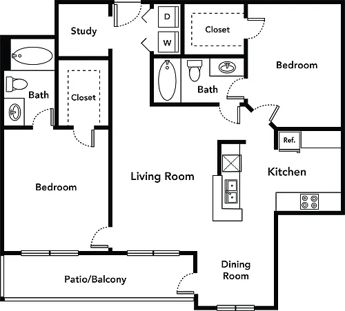 Floor plan B - The Dogwood