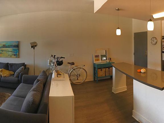 Large, open living room and kitchen!