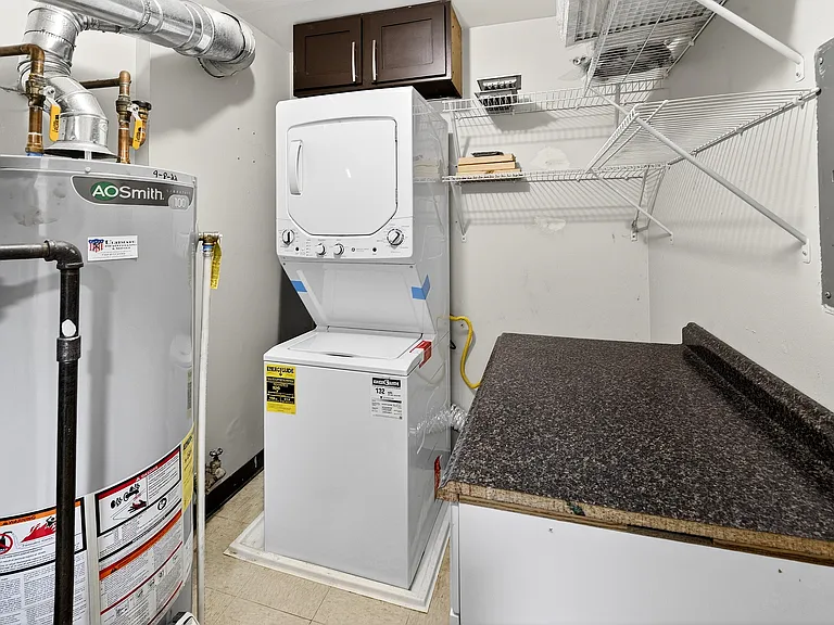 New water heater! Laundry and storage room