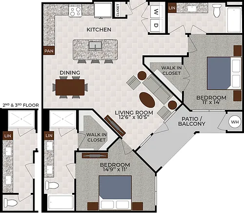 Floor plan 2X2