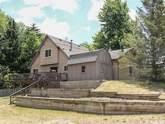 Tiered landscape beds.